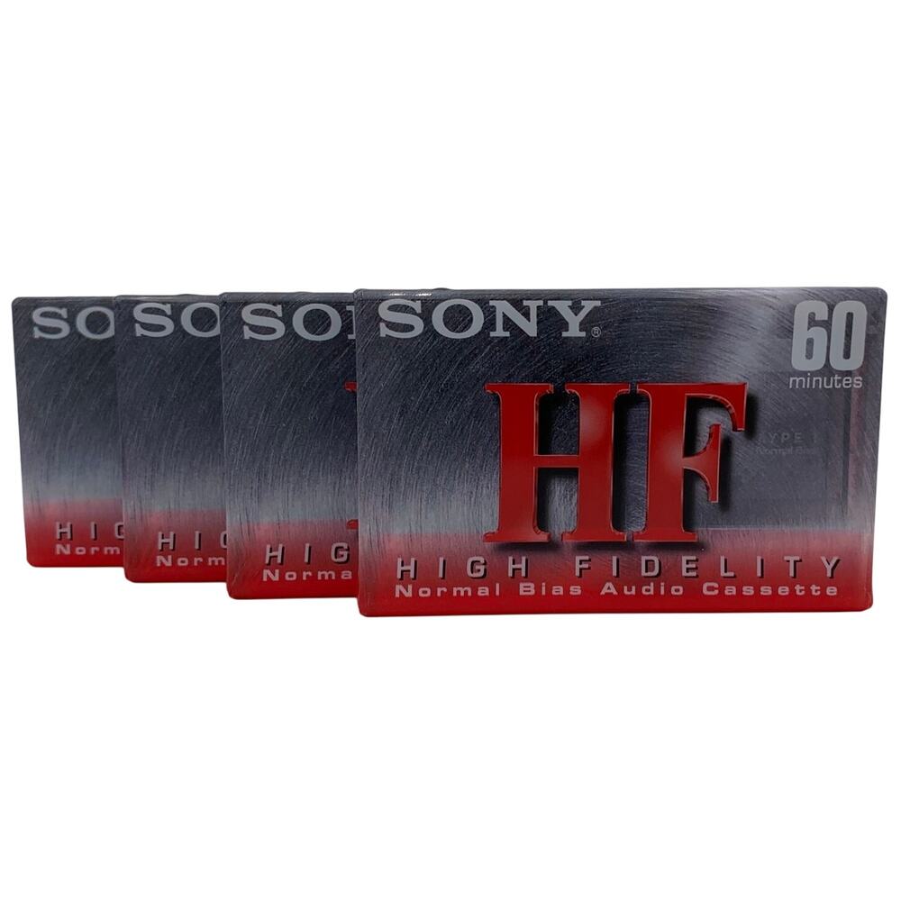 Lot of 4 Sony Hi-Fi Audio Cassette Tapes 3 60-Minute & 1 90-Minute New Sealed